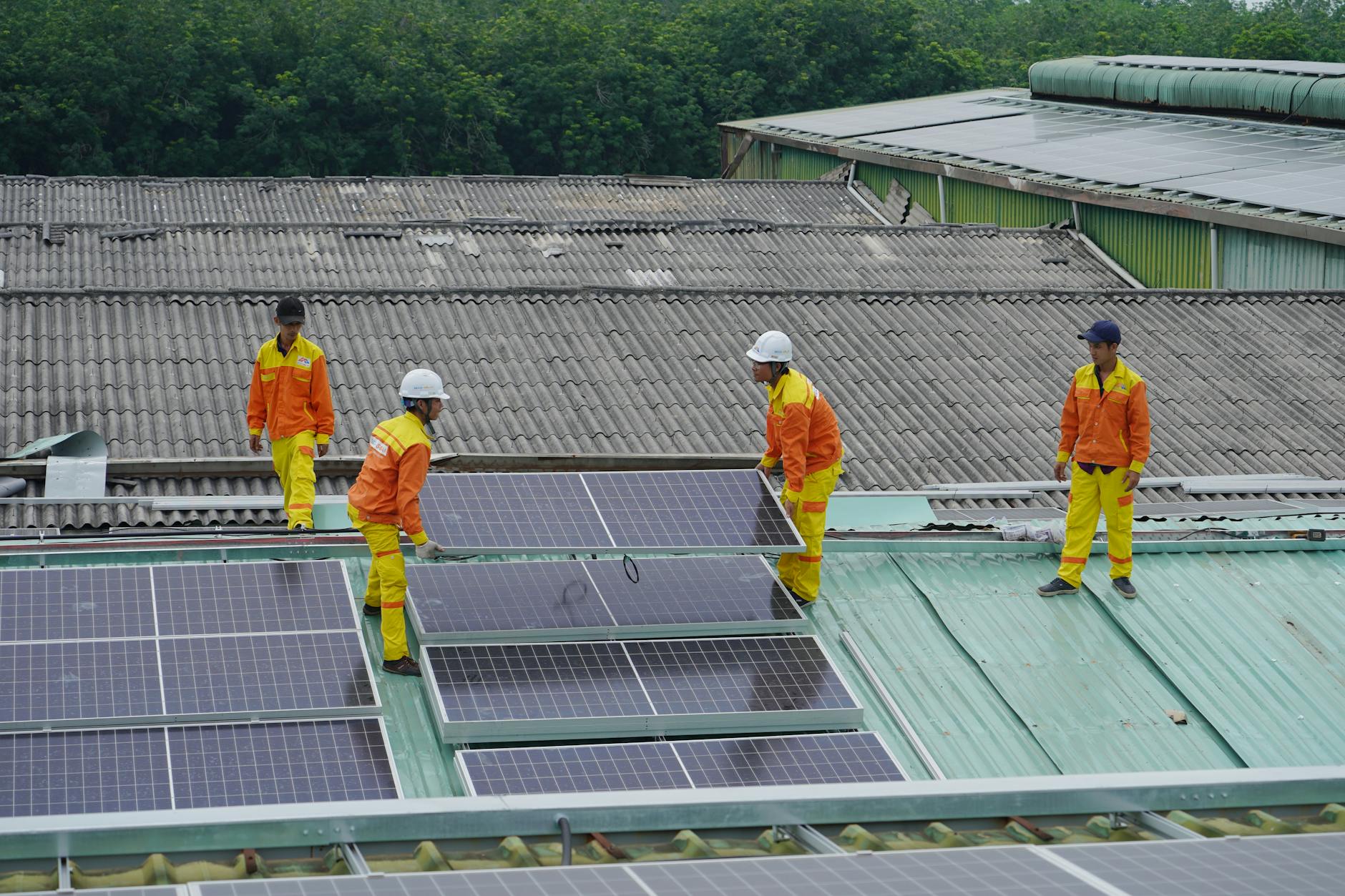 Installation de panneaux solaires