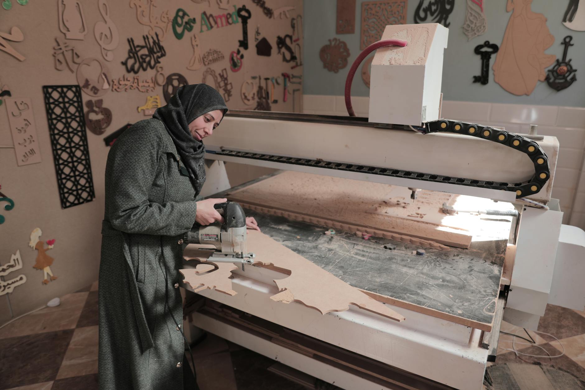 Panneaux MDF dans un atelier